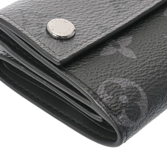 LOUIS VUITTON Louis Vuitton Monogram Eclipse Discovery Compact Wallet Black/G... - Picture 4 of 12